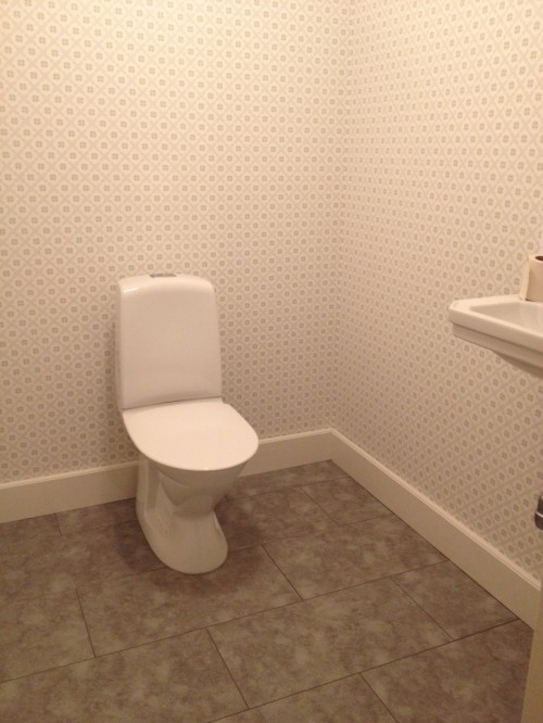 Den färdigrenoverade toaletten.